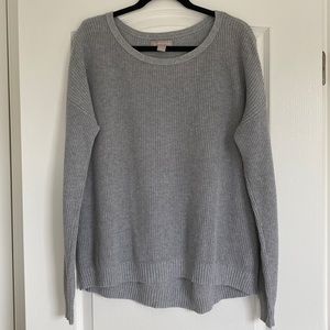 Medium grey curved hem Banana Republic sweater